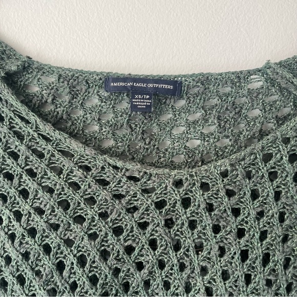 American Eagle Knit Sweater Olive Green - Picture 3 of 5
